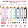 32oz motivational glass water bottle with silicone sleeve bamboo lid 4