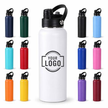 32oz stainless steel water bottle with 2 in 1 lid