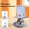 360 degree rotating carbon steel desktop phone tablet stand 1