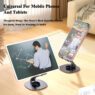 360 degree rotating carbon steel desktop phone tablet stand 3