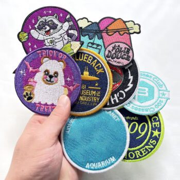 3d embroidered patch with iron on backing