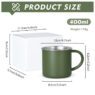 400ml single wall campfire coffee mug with handle 2