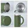 400ml single wall campfire coffee mug with handle 5
