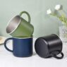 400ml single wall campfire coffee mug with handle