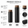400ml wood grain lid insulated stainless steel thermal flask 2