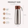 500ml wood grain lid stainless steel thermos bottle 2