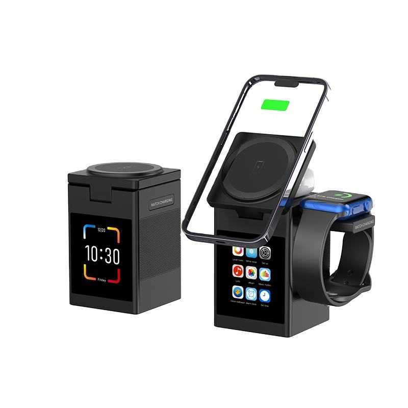 6 in 1 wireless charging station with bt speaker clock 6 in 1 wireless charging station with bt speaker clock