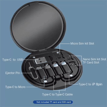60w fast charging 6 in 1 multiport usb c cable kit 1
