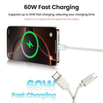 60w pd fast charging cable adapter set with wooden case 1