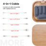 60w pd fast charging cable adapter set with wooden case 3