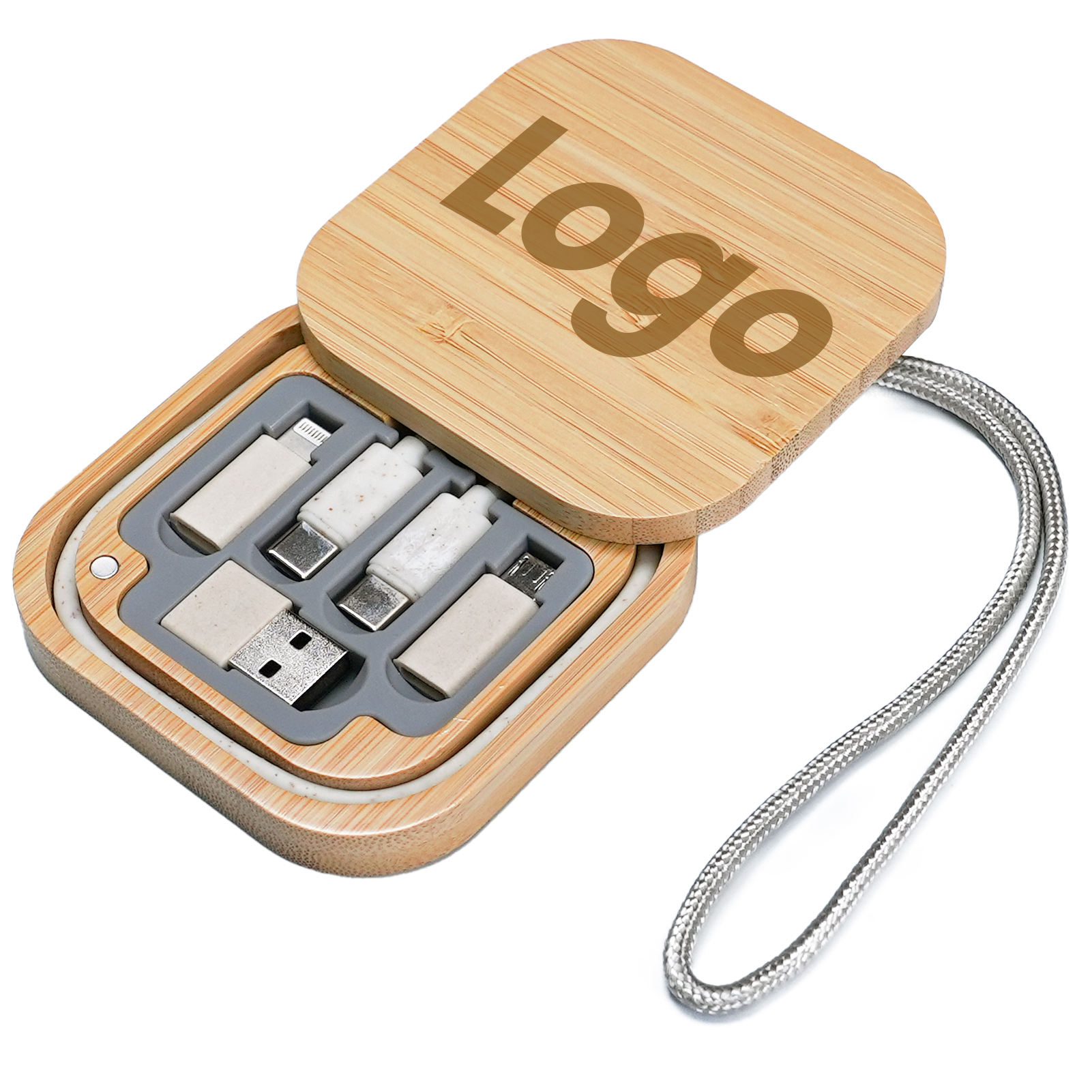 60w pd fast charging cable adapter set with wooden case 60w pd fast charging cable adapter set with wooden case