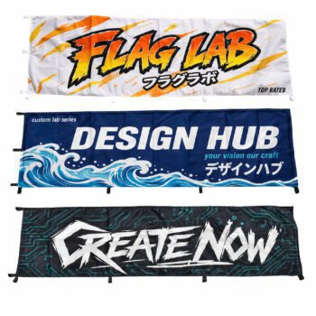 60x180cm polyester double sided nobori flag