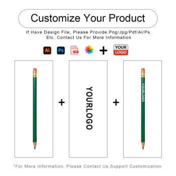 7 inch hb 2b 2h wood pencil with eraser 1