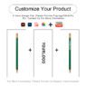 7 inch hb 2b 2h wood pencil with eraser 1