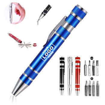 8 in 1 aluminum magnetic screwdriver pen