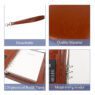 a4 binder portfolio padfolio with zippered closure 3