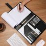 a4 business pu leather portfolio folder