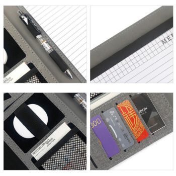 a4 leather conference folder with magnetic closure 1