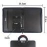 a4 pu leather black zippered file portfolio organizer folder 2