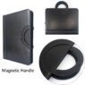 a4 pu leather black zippered file portfolio organizer folder 4