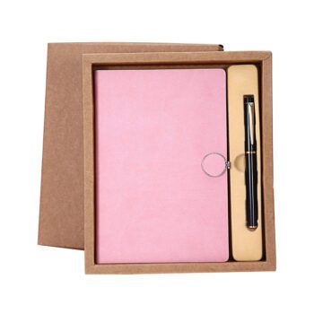 a5 leather notebook and pen set 1