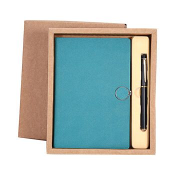 a5 leather notebook and pen set