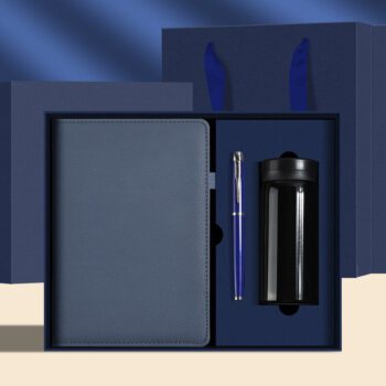 a5 notebook with pens and flask gift set