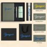 a5 notebook with pens and flask gift set 5