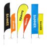 advertising teardrop feather beach flag with pole