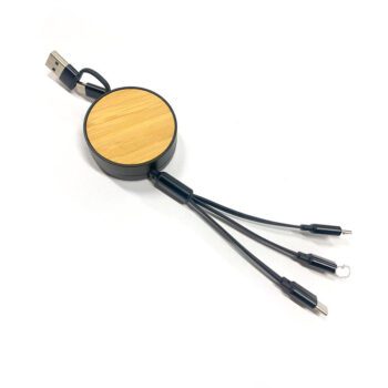 bamboo 6 in 1 retractable charging cable with usb c lightning 1