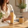 bamboo insulated stainless steel thermos water bottle 1