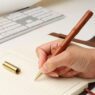 bamboo knot structure brass pen 4