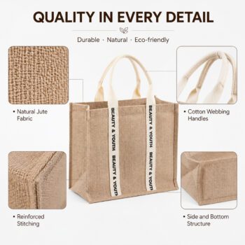 beach jute shopping bags with handle 1