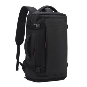 box style pu leather travel laptop backpack with shoe compartment 1