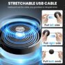 branded 100w 6 in 1 retractable usb c fast charger cable 4