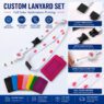 breakaway lanyard with badge reel pu id card holder 2