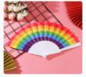 bulk custom printed folding plastic handheld fans 1