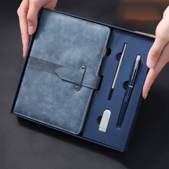 business office diary corporate gift set with pen