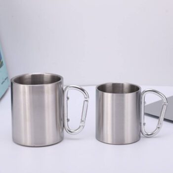 carabiner stainless steel travel mug 1