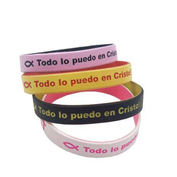 color coated silicone wristband for promotion 1