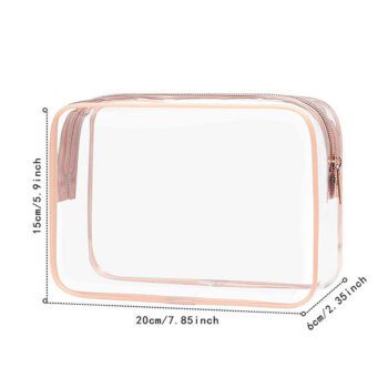 cosmetic pouch skincare toiletry with zipper 1