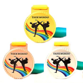 custom 3d enamel taekwondo sports medal 1