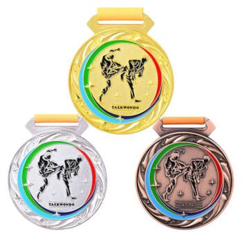 custom 3d enamel taekwondo sports medal
