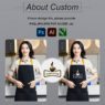 custom adult chef waterproof canvas apron 1