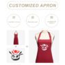 custom adult chef waterproof canvas apron 4