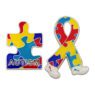 custom awareness ribbon puzzle enamel pin 1