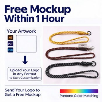 custom braided rope lanyard with knotted keychain 1