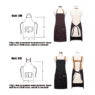 custom canvas waterproof chef apron for restaurant 2