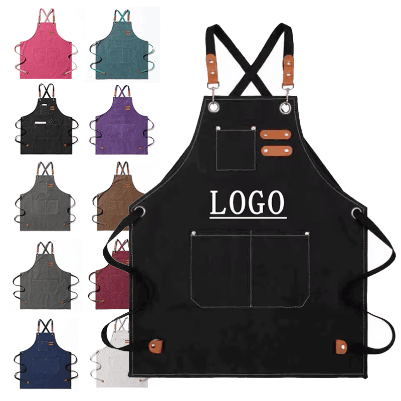 custom canvas work apron with logo for kitchen garden custom canvas work apron with logo for kitchen garden