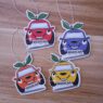 custom car shape with cherry car air freshener